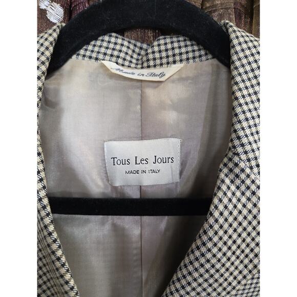 Vintage Tous Les Jours Blazer Vintage Linen Silk Blend Size 8 US Cinq A Sept - Picture 4 of 16